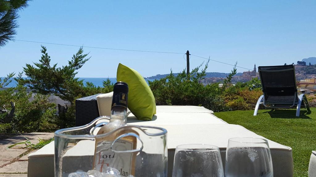 Cap Au Sud,Vue Panoramique Mer,Piscine Menton Kültér fotó