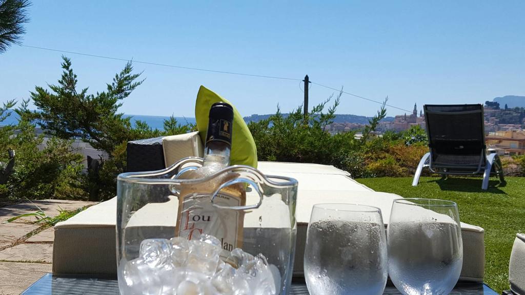 Cap Au Sud,Vue Panoramique Mer,Piscine Menton Kültér fotó